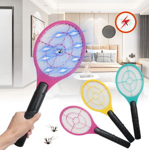 2x Electric Fly Mosquito Zapper Swatter Bug Insect Kill Racket Assorted Colour