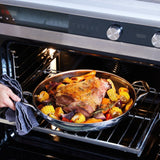 Non-stick Stainless Steel Stanley Rogers Paella Pan Round Roasting Pan - 36cm