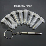 Eyeglass Sun Glasses Optical Repair Tool Screw Nut Nose Pad Assortment Set Kit