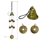 Wind Chimes Large Copper Bells Hanging Garden Yard Home Decor Outdoor - 48cm