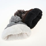 2PK Beanie Warm Ski Thermal Womans Girl Pom Pom Style Knitted Hat Soft Assorted