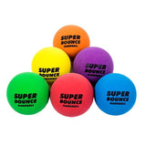 6PCE Super Bounce Hand Balls Party Central 6cm Diameter Playtime Endless Fun Ind