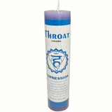 Pillar Candle Throat Expression Decor Meditation Mind Relax 3.8cm x 17.8cm