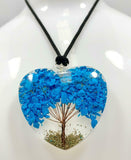 Turquoise Tree of Life Orgonite Orgone Crystal Pendant Energy Healing EMF