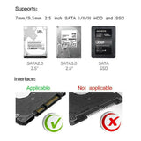 Transparent 2.5 inch USB 3.0 External Hard Drive HDD Enclosure Case SATA