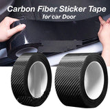 3pcs 3m Carbon Fiber Car Sticker Door Sill Anti-Scratch Tape DIY Protection Film