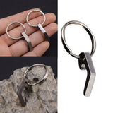 Mini Beer Bottle Opener Keychain Key Ring Small Tool Steel Keyring Camping