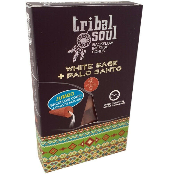 Tribal Soul White Sage & Palo Santo 30 Backflow Incense Cones