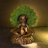 Meditating Ancient Backflow Incense Burner Cones Holder Old Man Tree