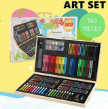 180pcs Complete Art Set Box Case Paints Drawing Colour Pencils Pastels Kids