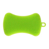 4x Home Kitchen Silicone Scrubber Sponge Brush Dish Pot Pan Washing Cleaning