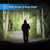 2x Super Bright 1200000LM Torch Led Flashlight USB Rechargeable Tactical Lamp