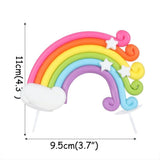 Rainbow Shape Cake Topper Flag Birthday Party Baby Shower Theme Baking Decor