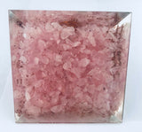 Merkabah Orgonite Pyramid Rose Quartz Crystal