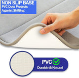 2x Memory Foam Bath Mat Non-Slip Back Fleece Softness Absorbent Grey 40x60cm