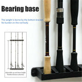 Rack Fishing Pole Holder 6-Rod Tackle Wall Fishing Rod Storage Fixed Stand