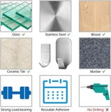 20x Self Adhesive Stainless Steel Wall Hooks Finegood Metal Utility Hanging Hook