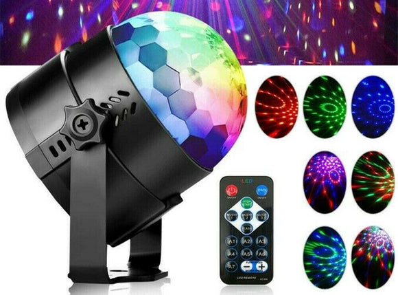 RGB LED Disco Ball DJ Party Light Effect Strobe Remote USB Auto Sound Activated