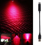 Atmosphere USB Roof Car Star Ceiling Lamp Night Lights LED Sky Laser - Red