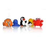 5 Pieces  Bathtime Seabuds Water Squirter Set Sea Creatures Animals Kids Toy Set