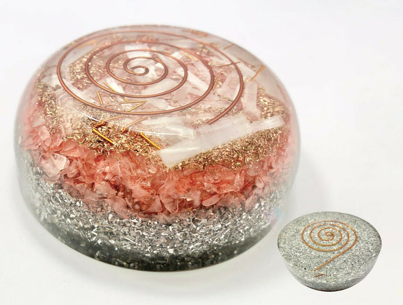 Strawberry Quartz Aluminium Orgonite Tower Buster EMF Protection Crystal New