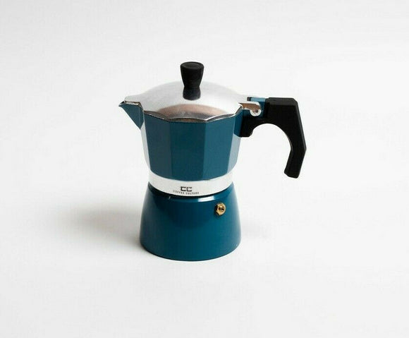 Coffee Culture Italian Stove Top Coffee Espresso Maker Percolator 6 Cup Blue