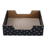 Cat Scratcher Box Catnip Kitten Scratching Cardboard Bed Lounge Scratch Board