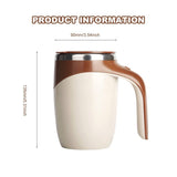 Self Stirring Mug Cup Auto Mixing Cups Coffee Mugs Sets Milk Electric -Brown