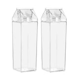 2x Fridge Bottle Box Sweden Water Juice Beverage Crystal Clear Storage 450ml
