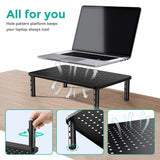 Height Adjustable Computer Monitor Stand Riser Laptop Printer TV Desktop Mount
