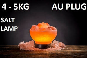 4kg Fire Bowl Firebowl Lamp w/ Himalayan Salt Chunks Rocks