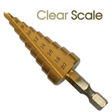 3pcs HSS Steel Step Cone Drill 3-12/4-12/4-20mm Titanium Bit Set Hole Cutter