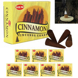 120x Hem Cinnamon Incense Cones Natural Fragrance Smoke Air Purifier