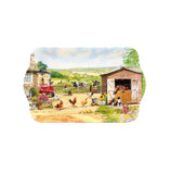 2PK Farmhouse Small Tray Decor Plate Gift Present Tea Coffee Snack Tray- 18x14CM