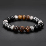 2x Magnetic Healing Tiger Eye Bracelet Hematite BeadBangle PainRelief WeightLoss