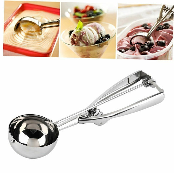 Stainless Steel Ice Cream Craft Scoop Cookie Mash Muffin Spoon