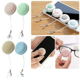 4x Macaron Shaped Mobile Phone Screen Lens Glasses Wipe Cleaning Assorted Color