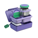 OmieBox UP Hot & Cold Lunch Box Kids Food Storage Container - Galaxy Purple