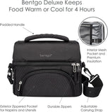 Bentgo Deluxe Lunch Bag Carrying Strap Insulated Design - Carbon Black