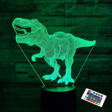 1x 3D Acrylic LED Dinosaur Night Light 16 Colors Lighting Table Bedside Lamp W/ Remote Control