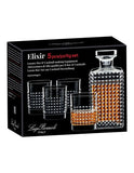 Vintage Scotch Whiskey Decanter Glass 750ml Set of 5PC (1 Bottle And 4 Tumblers)