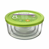 Kitchen Cassics Glass Round Container With Lids Containers Dish set with 4 piece