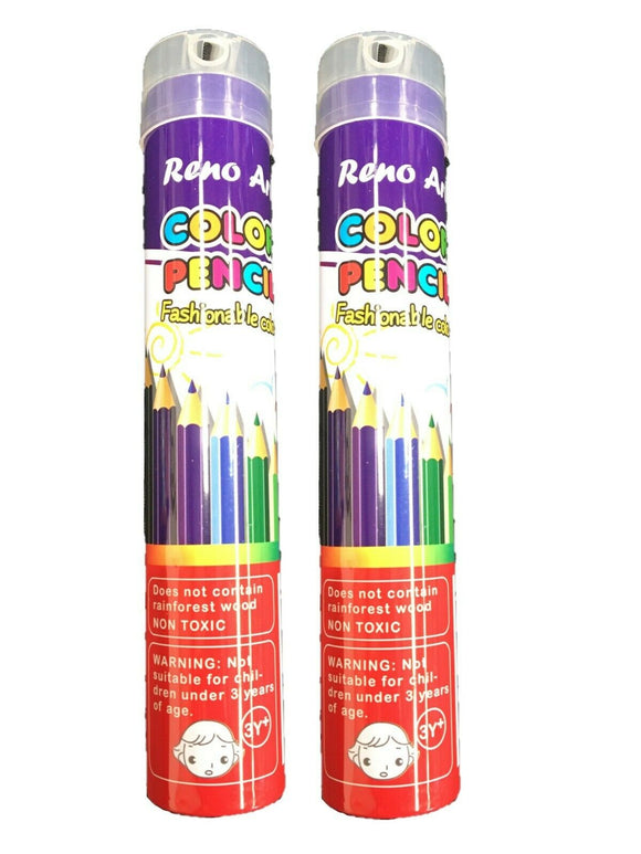 24 Coloured Pencils Set Colour Sketch