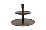 St Clare Acacia 2 Tier Food Serving Tray Stand Decoration Platter Rack 26x38cm