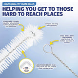 Pack with 3x Bottle Cleaning Brush Sets 3 Sizes Flexible Xtra Kleen Non Scratch