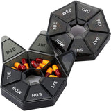 2pcs 7 Day Pill Box Medicine Storage Tablet Container Case Organizer Dispenser