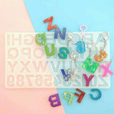 Alphabet Letters Silicone Pendant Mold Necklace Jewelry Epoxy Resin Mould DIY