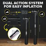Compact Air Pump Set Dual Action Sports Balls Bike Inflatable Mounting Bracket