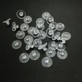 20x Large Plastic Rubber Disc Earring Backs To Secure Heavy Stud Post Earrings