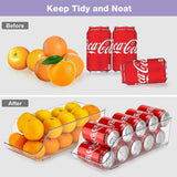 2x Refrigerator Organizer Can Dispenser Storage Holder Beverage Food Container
